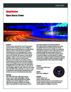 CASE STUDY  Open Source Center Customer