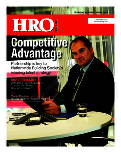 September 2013 www.hrotoday.com Competitive Advantage Partnership is key to