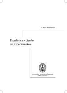 Estadística y diseño de experimentos  Cecilia Ríos Varillas Estadística y diseño de experimentos