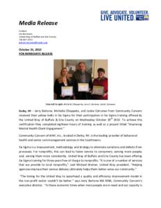 Media Release Contact: Joe Roccisano United Way of Buffalo and Erie County[removed]removed]