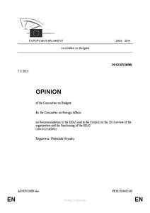 [removed]EUROPEAN PARLIAMENT Committee on Budgets[removed]INI)