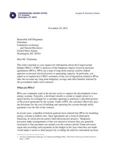 PPA letter to Honorable Bingaman