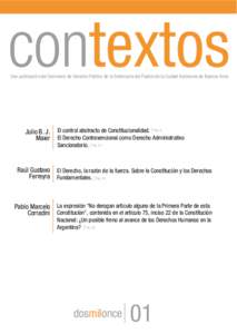contextos Una publicación del Seminario de Derecho Público de la Defensoría del Pueblo de la Ciudad autónoma de Buenos aires Julio B. J. maier