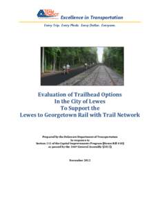 Lewes-to-Georgetown Trailhead Evaluation