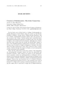 Irish people / George Boole / Walter Heitler / E. T. Whittaker / Francis Ysidro Edgeworth / William Rowan Hamilton / Dublin Institute for Advanced Studies / John Casey / University College Dublin / Fellows of the Royal Society / Science and technology in the United Kingdom / Academia