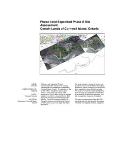Phase I and Expedited Phase II Site Assessment Certain Lands of Cornwall Island, Ontario VALUE: $75,000