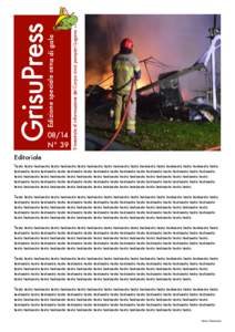 Trimestrale di informazione del Corpo civici pompieri Lugano  Edizione speciale cena di gala GrisuPress