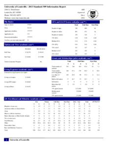 University of Louisville[removed]Standard 509 Information Report[removed][removed]