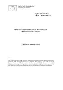 Internal Market / Directive on services in the internal market / European Union / Law / Administrative law / European professional qualification directives / Validation of foreign studies and degrees / European Union law / Education / Economy of the European Union