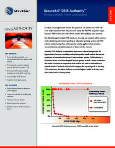 Secure64 DNS Authority Data Sheet_DEv5.indd