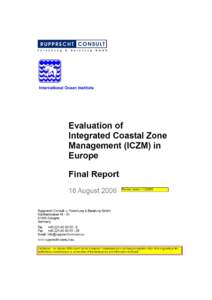 Microsoft Word - Evaluation of ICZM in Europe --- Final Report - Master[removed]doc