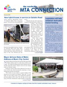 the nashville  MTA CONNECTION Summer[removed]Volume 7, Issue 1