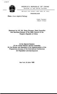 United Nations / International Conference on Population and Development / Reproductive health / Birth rate / China / Human rights / United Nations Population Fund / Reproductive rights / Population / Demography / Human geography