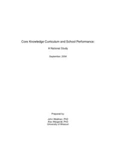 Microsoft Word - Core Knowledge Final Report 2004 _2_.doc