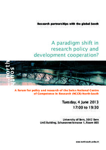 Research partnerships with the global South  A paradigm shift in research policy and development cooperation?