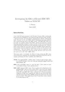 Investigating the Effect of Revised SIDC SSN Values on VOACAP J. Watson MarchIntroduction