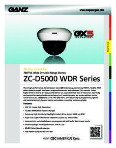 5000_WDR_Dome_1011_Layout[removed]:18 PM Page 1  Dome Cameras www.computarganz.com