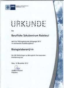 lndustrie- und Handelskammer Ostthüringen zu Gera Das  Berufliche