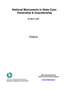 National Monuments in State Care: Ownership & Guardianship 4th March 2009 Kildare