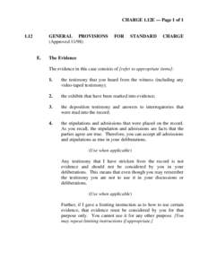 CHARGE 1.12E — Page 1 of[removed]GENERAL PROVISIONS (Approved 11/98)