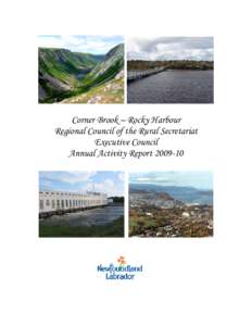 Corner Brook – Rocky Harbour Regional Council of the Rural Secretariat Executive Council Annual Activity Report[removed]  Message from the Co‐Chairs