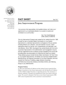 Jury Improvement Program Page 1 of 6 ADMINISTRATIVE OFFICE OF THE COURTS