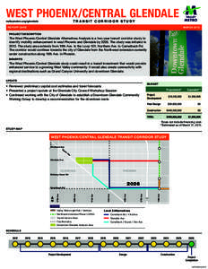 WEST PHOENIX/CENTRAL GLENDALE TR ANSIT CORRIDOR STUDY valleymetro.org/glendale REPORT CARD