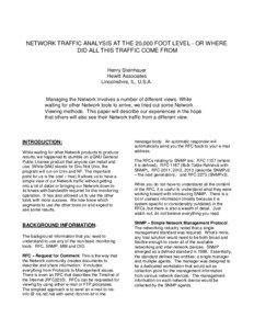 NETWORKTRAFFICANALYSISATTHE20,000FOOTLEVEL-ORWHERE DIDALLTHISTRAFFICCOMEFROM