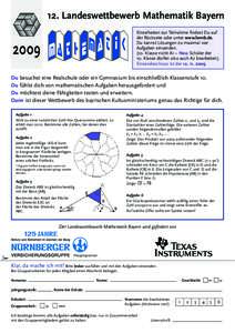 12. Landeswettbewerb Mathematik Bayern  T K I M