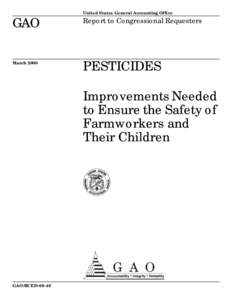 Health / Environmental effects of pesticides / Soil contamination / Environmental health / Food Quality Protection Act / Pesticide / Federal Insecticide /  Fungicide /  and Rodenticide Act / Health effects of pesticides / Farmworker / Environment / Pesticides / Agriculture