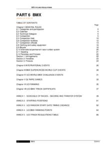 UCI CYCLING REGULATIONS  PART 6 BMX version on[removed]TABLE OF CONTENTS Page