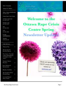 ORCC Newsletter Spring 2012 Edition Editor: Shauna MacEachern[removed]Ottawa Rape Crisis Centre