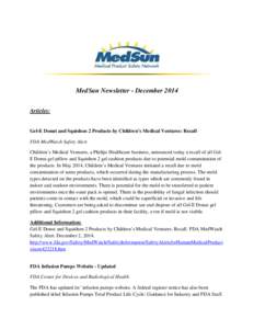 December 2014 MedSun Newsletter