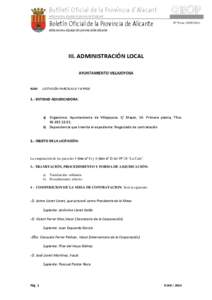 Butlletí Oficial de la Província d´Alacant edita excma. diputació provincial d´alacant Boletín Oficial de la Provincia de Alicante  Nº 94 de[removed]