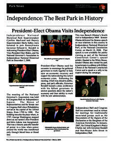 National Park Service U.S. Department of the Interior Park News  Independence: The Best Park in History