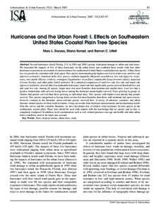 Arboriculture & Urban Forestry 33(2): March[removed]Arboriculture & Urban Forestry[removed]):83–97.