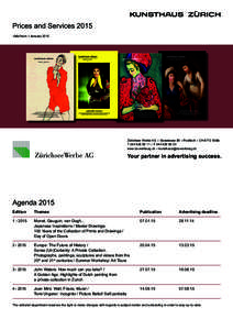 Prices and Services 2015 Valid from 1 January 2015 MAGAZIN 2 · MAI[removed]Magazin 4 · noveMber 2013