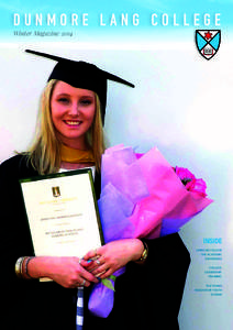 DUNMORE LANG COLLEGE Winter Magazine 2014 INSIDE LIVING IN COLLEGE – THE ACADEMIC