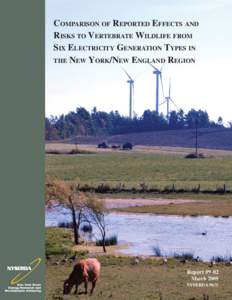 COMPARISON OF REPORTED EFFECTS AND  RISKS TO VERTEBRATE WILDLIFE FROM SIX ELECTRICITY GENERATION TYPES IN