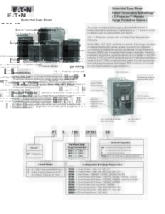 Submittal Spec Sheet Eaton® Innovative Technology® I.T. Protector™ Models Surge Protective Devices Your local Innovative Technology authorized distributor is factory trained to assist you in developing an I.T. System