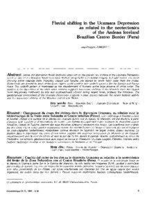 Fluvial shifting in the Ucamara Depression as related to the neotectonics of the Andean foreland