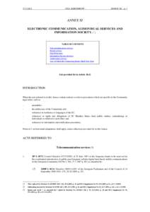 [removed]EEA AGREEMENT - ANNEX XI – p. 1