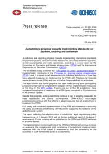 Press release  Press enquiries: +www.bis.org Ref no: IOSCO/MR