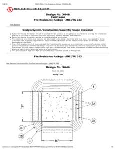 BXUV.X646 - Fire Resistance Ratings - ANSI/UL 263 Design No. X646