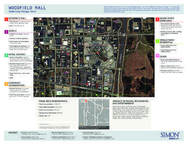 Woodfield Mall / The Streets of Woodfield / Woodfield Village Green / Roosevelt University / Schaumburg /  Illinois / Chicago metropolitan area / Illinois