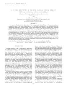 The Astrophysical Journal, 590:809–821, 2003 June 20 # 2003. The American Astronomical Society. All rights reserved. Printed in U.S.A. A CHANDRA X-RAY STUDY OF THE DENSE GLOBULAR CLUSTER TERZAN 5 C. O. Heinke, P. D. Ed