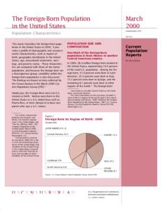 The Foreign-Born Population in the United States, March 2000