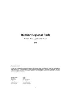 Microsoft Word - Final Beeliar Management Plan - Min.doc