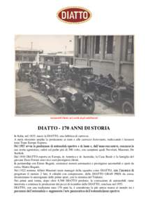 Automobili Diatto nel cortile degli stabilimenti  DIATTO[removed]ANNI DI STORIA