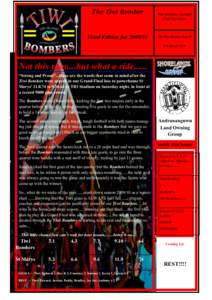The Tiwi Bomber  Final Edition for[removed]Tiwi Bombers Football Club Newsletter